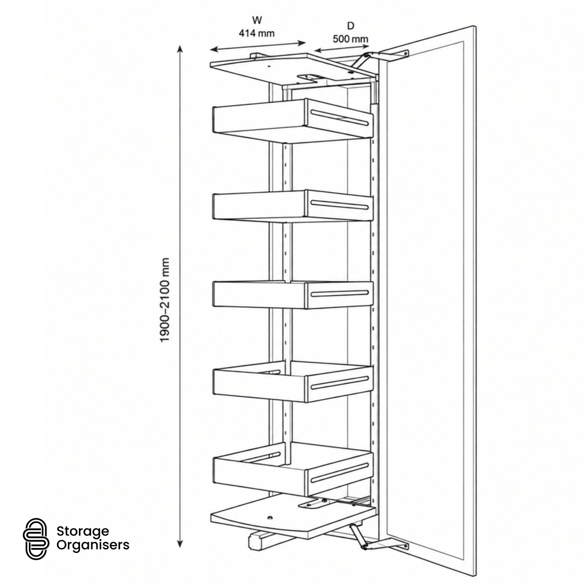 Slide Out Tall Pantry Unit 450mm & 600mm