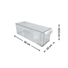 Fridge stackable clear storage tub, small, ideal for pantry jars or fridge containers.