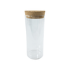 410ML glass storage jar with cork lid, ideal for pantry organization and fridge storage.