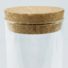 Glass storage jar with cork lid, 275ml capacity for pantry organization and space-saving.