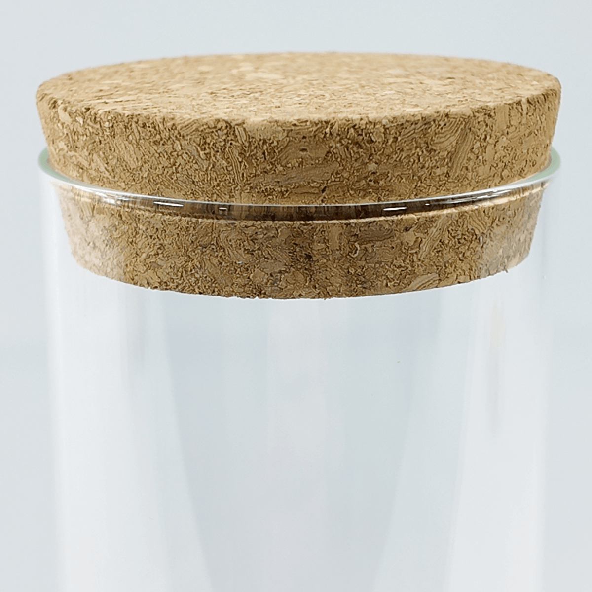 Glass Storage Jars with Cork Lid – 410ml (Set of 6), perfect for kitchen or pantry organisation, storing dry goods efficiently.
