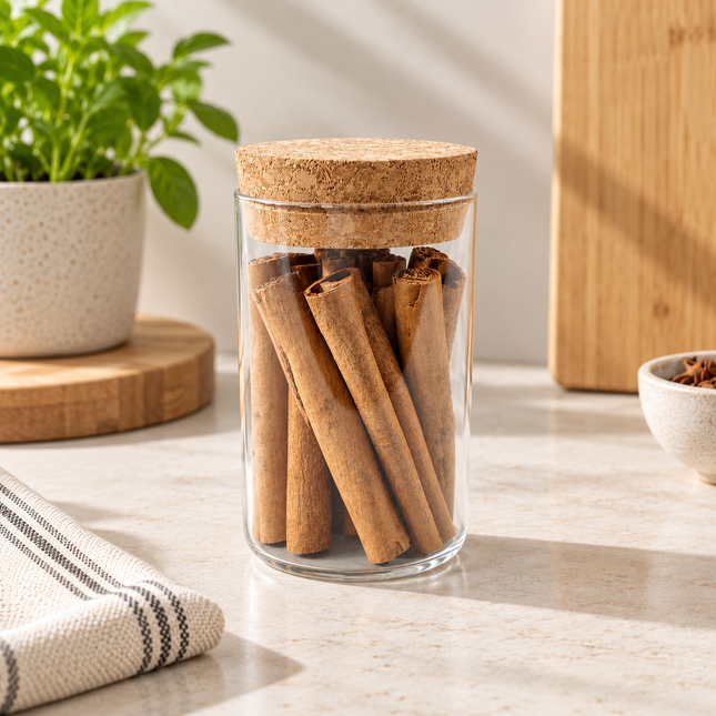 Glass Storage Jars with Cork Lid – 275ml