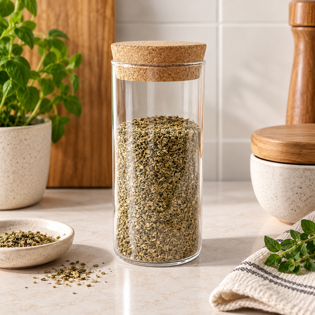Glass Storage Jars with Cork Lid – 410ml