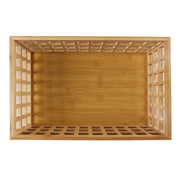 Bamboo Perforated Storage Basket – Large, ideal for kitchen and pantry organisation, enhances storage with natural wood elegance.