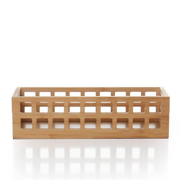 Bamboo Perforated Storage Basket – Small
