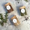 Round Glass Spice Jars with Bamboo Lid – 3 Sizes