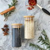 Round Glass Spice Jars with Bamboo Lid – 3 Sizes