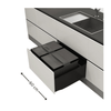 Blum-compatible 35L kitchen bin in a 600mm cabinet, ideal for storage organization.