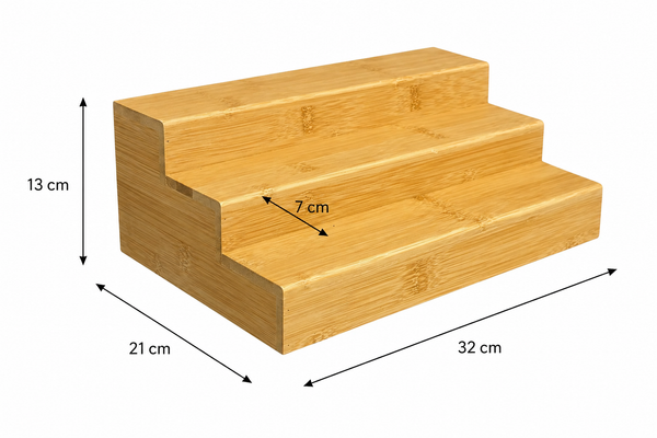 Large Bamboo Shelf – 3-Tier Organiser for Jars & More
