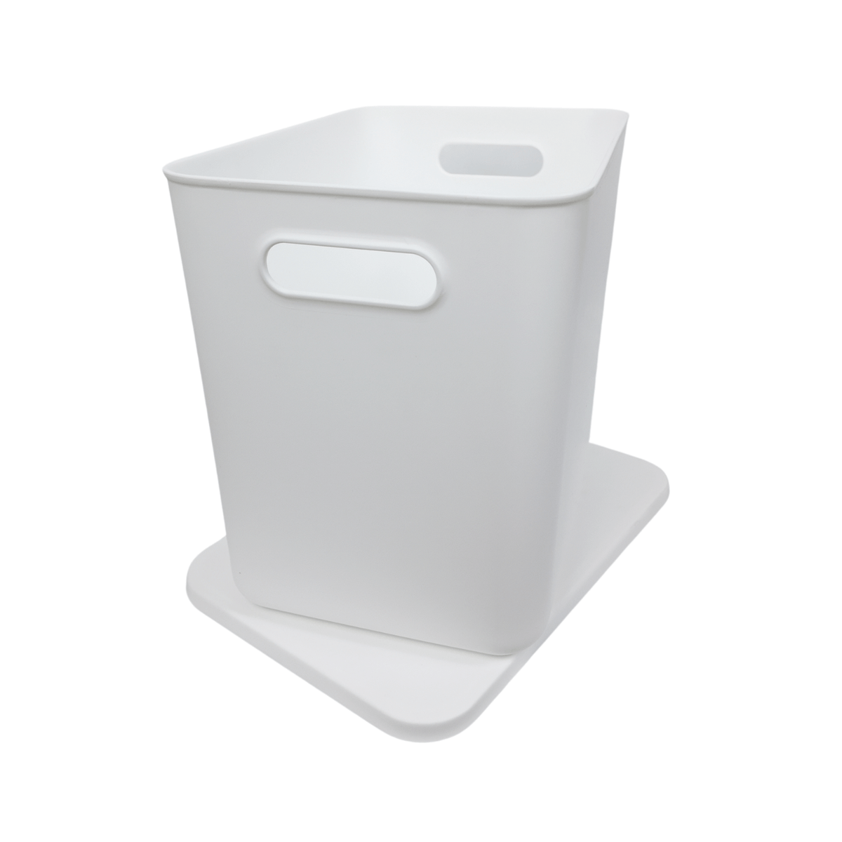 Large White Storage Tub with Lid ideal for kitchen or pantry organisation, perfect for use as under sink storage or in pull out bins.