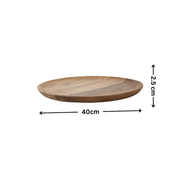 Large Acacia Round Serving Tray – Entertain with Elegance in kitchen for stylish pantry organisation and dining presentation.