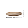 Large acacia round serving tray, 40cm, ideal pantry storage organiser, space-saving kitchen basket.