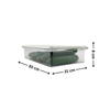 Large airtight food storage container suitable for pantry or fridge, 30x21x8 cm, space-saving.