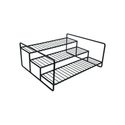 Metal Spice Rack – Black, perfect for kitchen storage organisation. Ideal for keeping spices neatly in pantry or on a countertop.