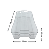 Clear large pantry food storage box, 36x11x10 cm, space-saving organizer, kitchen
