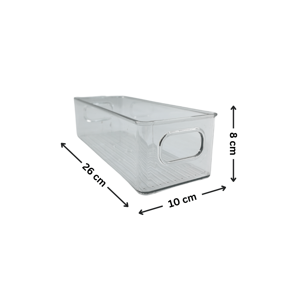 Clear Multi-Use Storage Tub With Lip – Mini for efficient pantry and kitchen organisation.