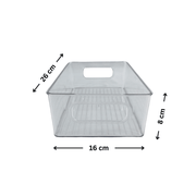 Clear Multi-Use Storage Tub With Lip – Small, ideal for kitchen or pantry organisation, versatile for drawer storage solutions.