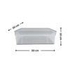 Clear XL storage tub with lip, ideal for pantry organization, kitchen, or fridge.
