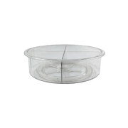 Clear round container from Under Sink Storage Starter Set – 7 Pack, ideal for kitchen organisation with under sink storage solutions.