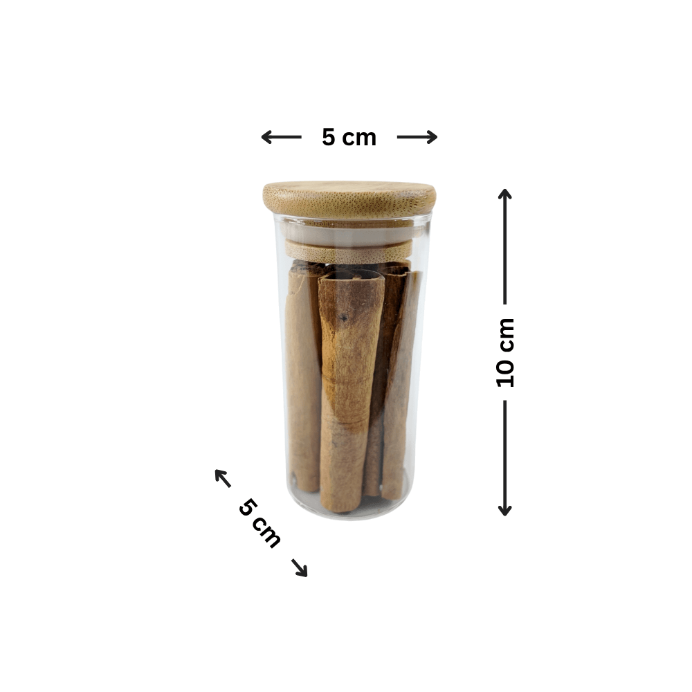 160ml Herb & Spice Jar with Bamboo Lid for kitchen and pantry organisation, ideal for storing spices, part of glass jar storage organisers.