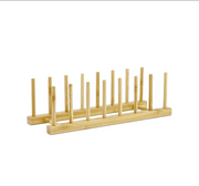 Bamboo Dish & Pot Lid Rack – 5 Grid for enhancing kitchen organisation. Perfect for drawer organisers and pantry organisation.