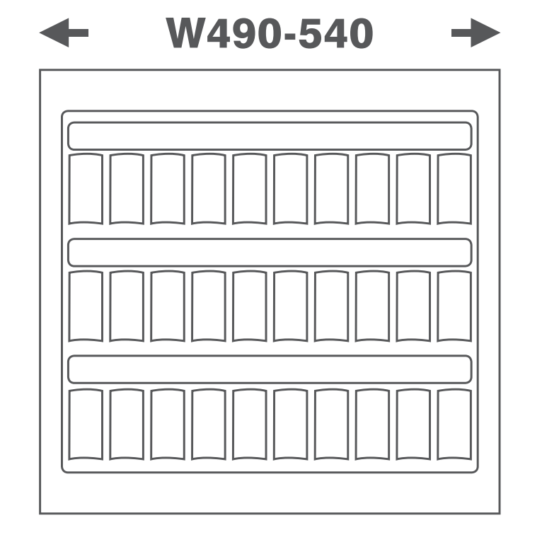 Adjustable Spice Tray – Expanding 490–540W Kitchen Insert for drawer organisers in pantry, enhancing kitchen organisation.
