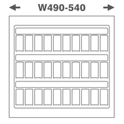 Adjustable Spice Tray – Expanding 490–540W Kitchen Insert for drawer organisers in pantry, enhancing kitchen organisation.