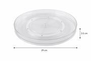 Short Round Clear Rotating Tray - Lazy Susan