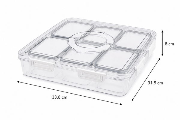 Snack Organiser & Fridge Storage Set – 7-Piece with Handle