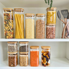 Square Bamboo Glass Pantry Storage Containers – 12 Pack