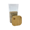 Square Glass Storage Jar with Bamboo Lid - 1250ml