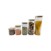 Square Glass Storage Jar with Bamboo Lid 