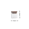 Square Acacia Spice Jars – 3 Sizes