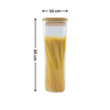 Square Glass Storage Jar with Bamboo Lid - 2300ml