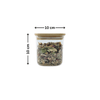 750ml square glass jar with bamboo lid, ideal for pantry or kitchen storage, features clear design for stylish home organisation.