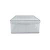Medium clear storage tub with lip for pantry organization, fridge and kitchen use.