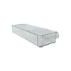 Clear mini storage tub with lip, perfect for pantry, fridge, or kitchen organization.