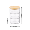 Stackable Round Bamboo Glass Jar – 450ml
