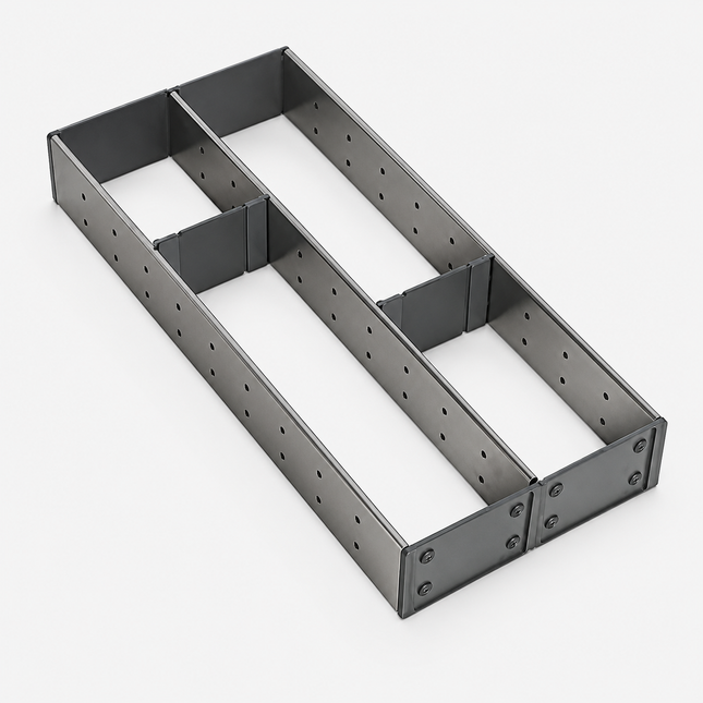 Stainless Steel Utensil Organiser – Double Compartment Holder
