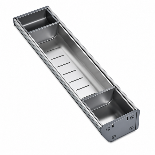 Stainless Steel Cutlery Organiser – Single Compartment Tray