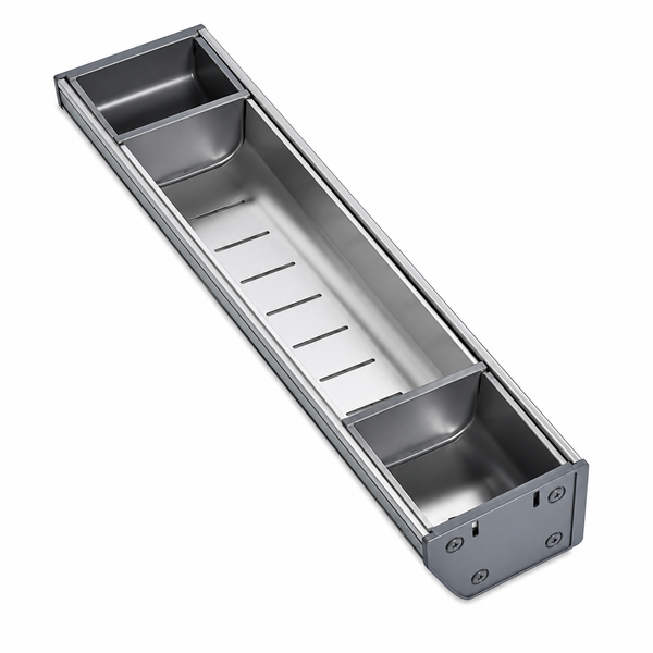 Stainless Steel Cutlery Organiser – Single Compartment Tray