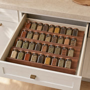 Acacia Drawer Spice Rack 4 Tier - 8 Pack