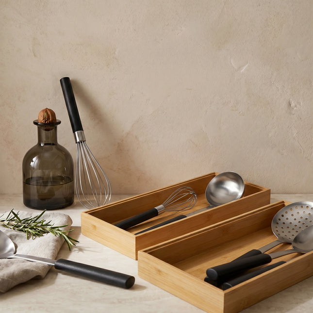 Bamboo Drawer Insert Tray – Stackable Organiser