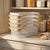 White Mesh Storage Basket With Bamboo Handle – 4 Pack