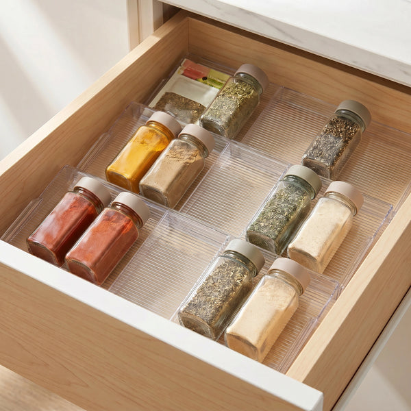 Expandable In-Drawer Spice Rack