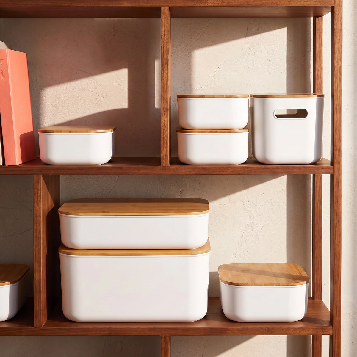 Plastic & Bamboo Storage Containers – Multi-Purpose Organisers
