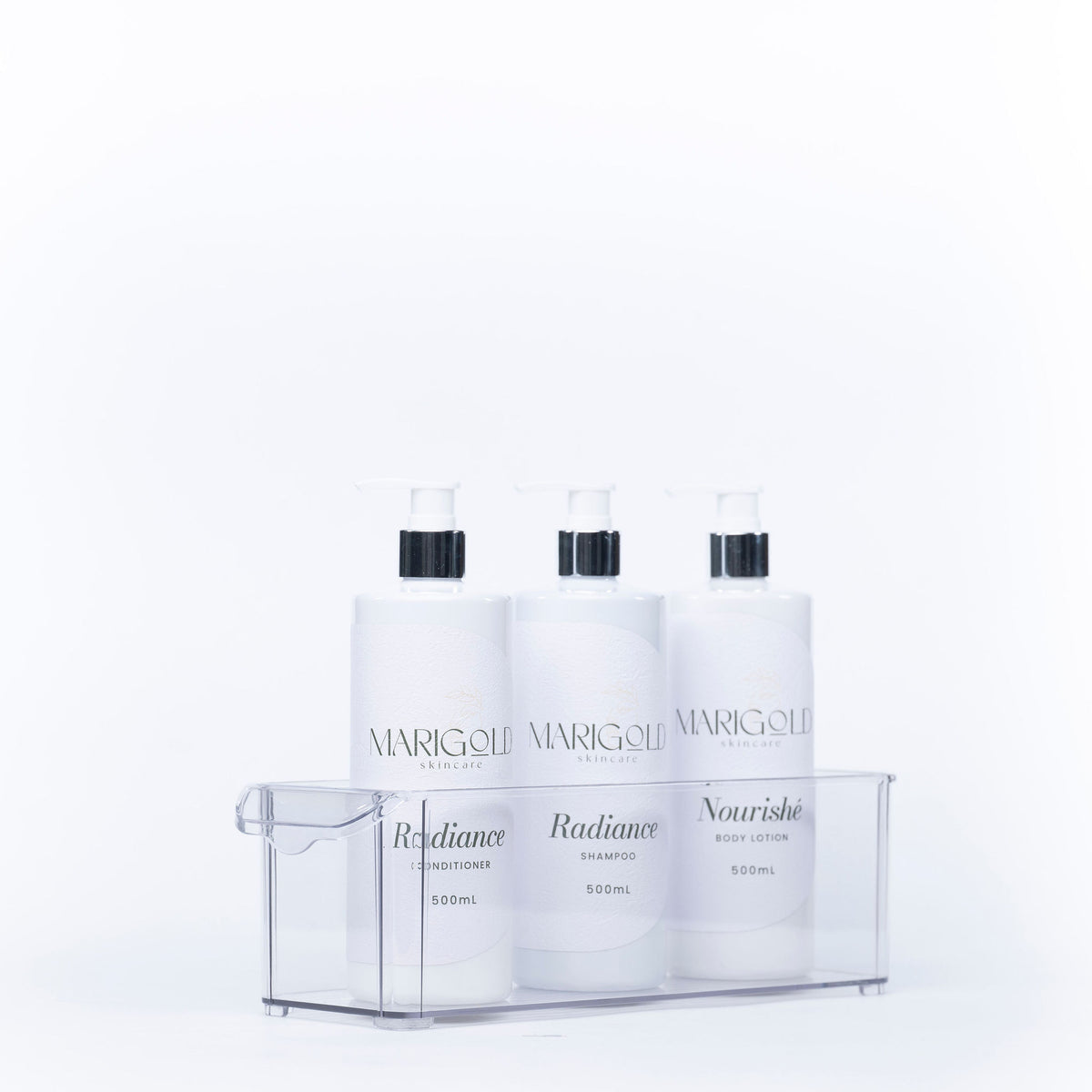 Clear Stackable Tub With Lip – Small storing body lotions for bathroom organisation