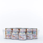 Clear storage organiser from Small Pantry Reset Pack, ideal for kitchen pantry organisation, holding canned goods for easy access.