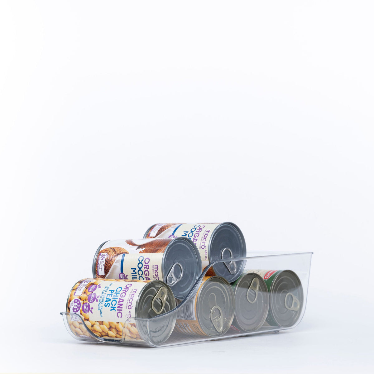 Clear Can Organiser – Small for effective storage in kitchen pantry, enhances pantry organisation by holding canned goods neatly.