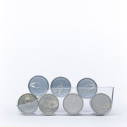 Clear Can Organiser – Small for easy pantry storage, enhancing kitchen organisation with space-efficient can stacking.